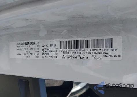 2014 Ram Promaster 1500 z USA, uszkodzony, nr VIN 3C6TRVBG1EE121443